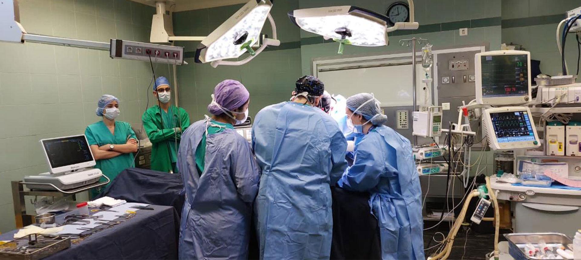 Surgical team in a modern operating room
